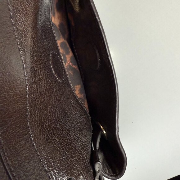 B Makowsky Brown Leather Shoulder Bag - Picture 11 of 16